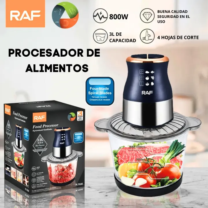 Picador Procesador de Alimentos RAF 2 Litros de Capacidad 800W de Potencia  - CocinArte