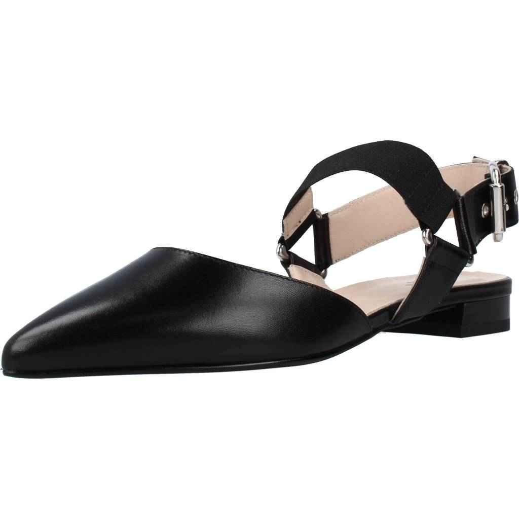 Nero Giardini E512362D - Bailarinas De Mujer De Tela Y Piel, Jeans, 35 EU