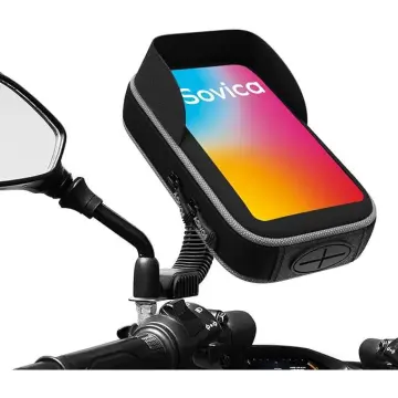 Soporte movil Moto Impermeable con Cargador 2.1A Carga rapida Funda  Protectora Visera antireflejos Valida para Smartphones hasta 7.5 Universal  Compatible con Todo Tipo de manillares : : Electrónica