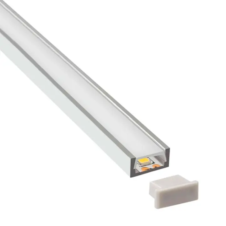 KIT - Perfil aluminio KORK-mini para tiras LED, 2 metros - LEDBOX