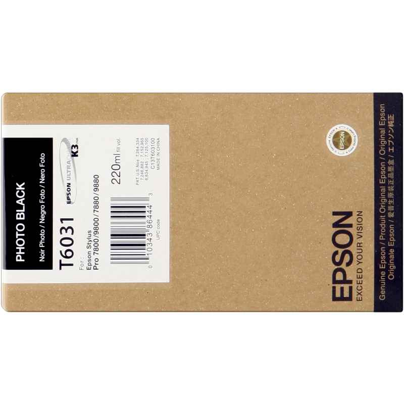 Epson T6031 Negro Photo Cartucho de Tinta Original - C13T603100 | Miravia