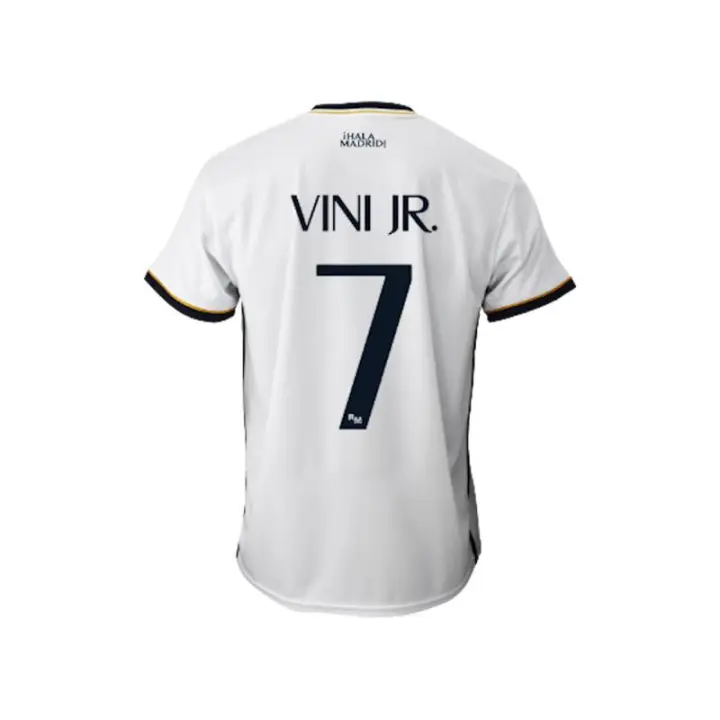 Real Madrid Conjunto Niño Camiseta y Pantalón - Vini JR 7 - Segunda  Equipación de la Temporada 2023-2024 - Replica Oficial con Licencia Oficial  - Niño (2 Años) : : Moda