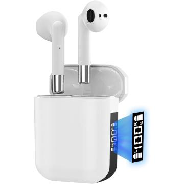 Mini auriculares inalámbricos Bluetooth para iPhone 13 Pro Max 14 Plus  Auriculares ligeros con control táctil con funda de carga micrófono  integrado