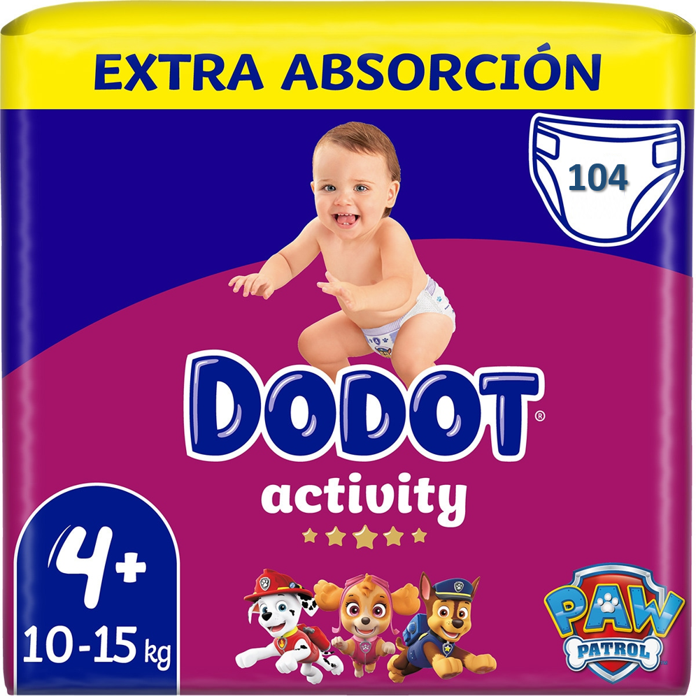 Paquete de pañales Dodot Activity (tallas 3, 4, 5 y 6) por sólo 35,07€ ¡¡42% de descuento!!