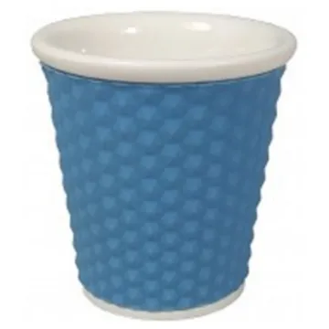 Blue Ceramic and Silicone Coffee Cup 30ml Alternativa3