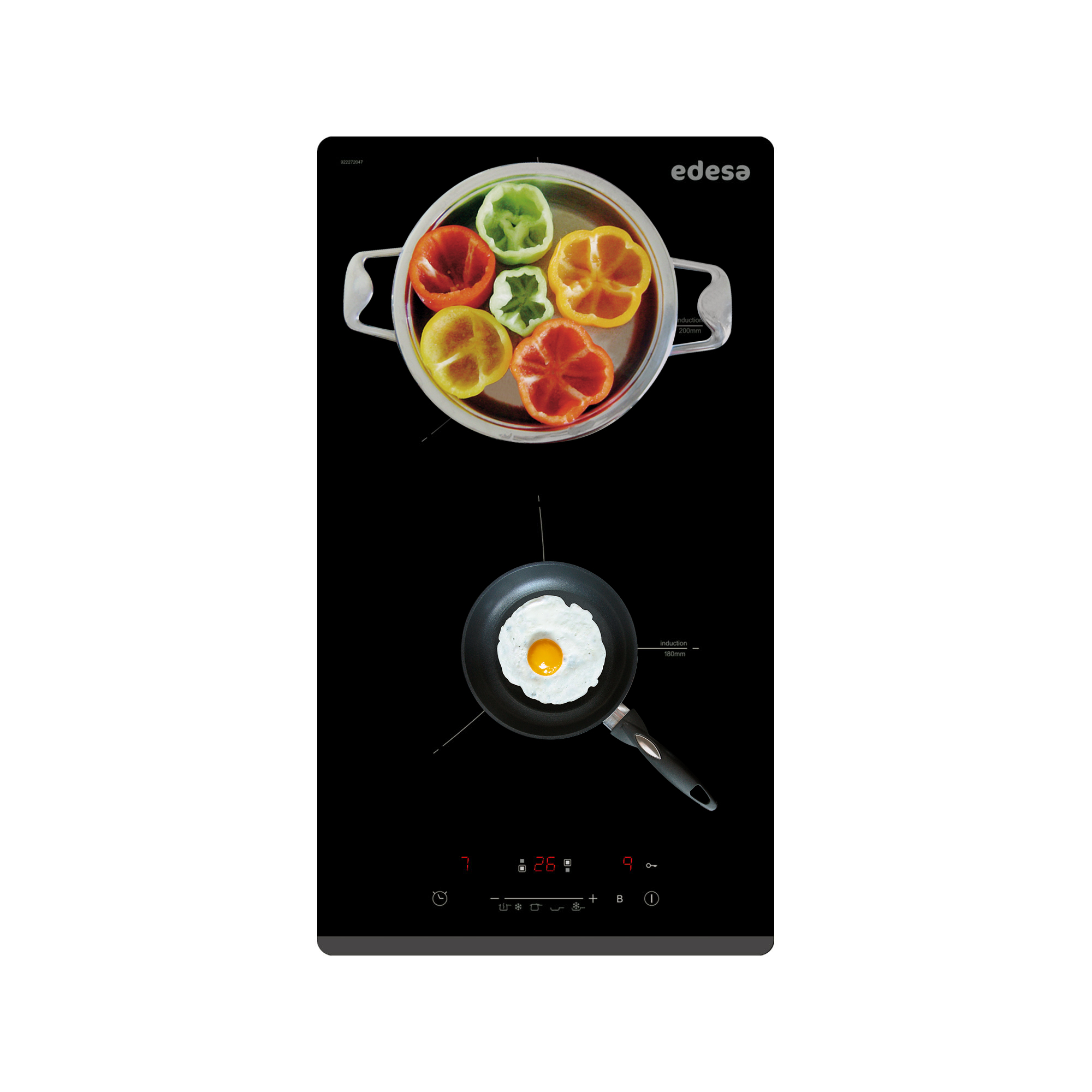 Vitroceramica modular Edesa EIS3220B - PLACA - 2 FUEGOS - DIGITAL - TACTIL - EDESA - PLACA