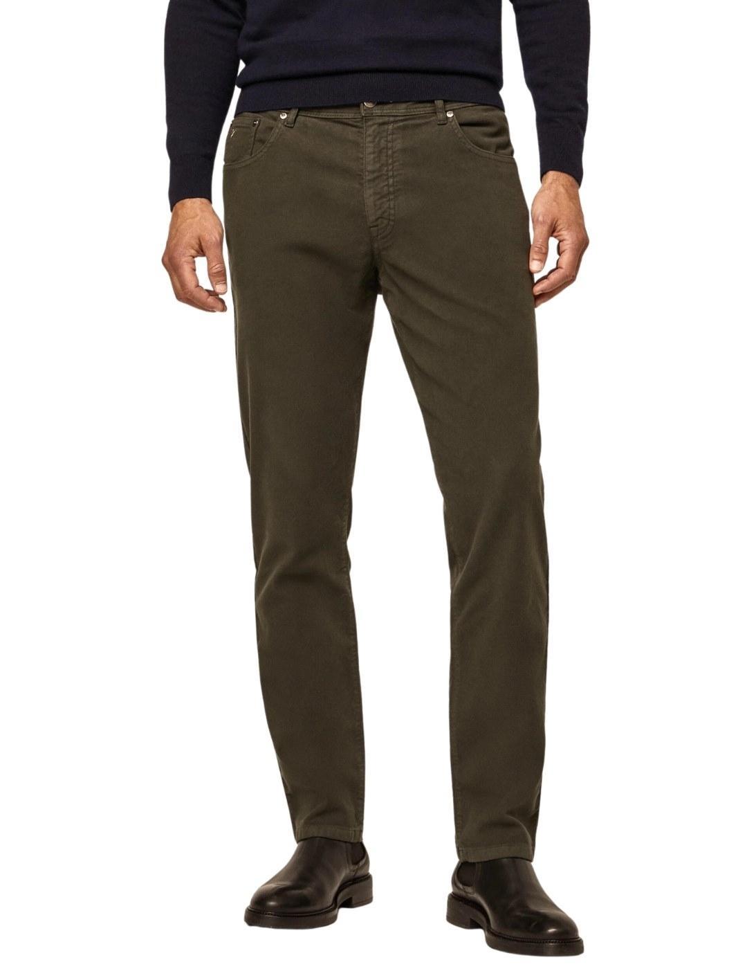 Pantalones Hackett London Para Hombre - Corte Trinity, Algodón Elástico, 5 Bolsillos