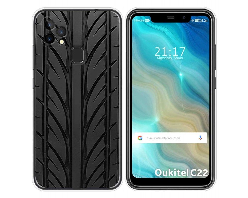 K-S-Trade Custodia per Oukitel C22 Copertura Compatibile con Cellulare Compatibile con Oukitel C22 Custodia di Protezione Copertina in Pelle Sintetica Marrone Grigio Scuro (1x
