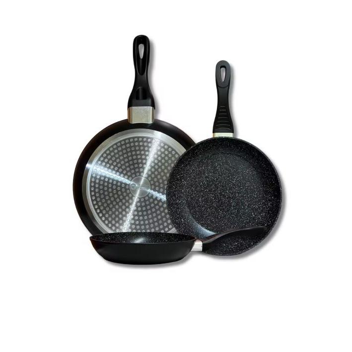 Juego de 3 Sartenes  SWISS LINE Antiadherentes para Todas las Cocinas - Gas, Vitrocerámica E Inducción | Libre de PFOA