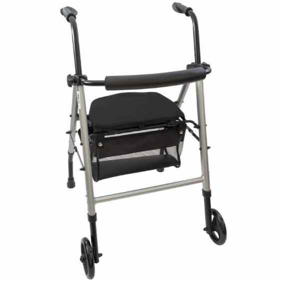 Andador para Ancianos Plegable Rollator Cuatro Ruedas con Freno — OrtoPrime