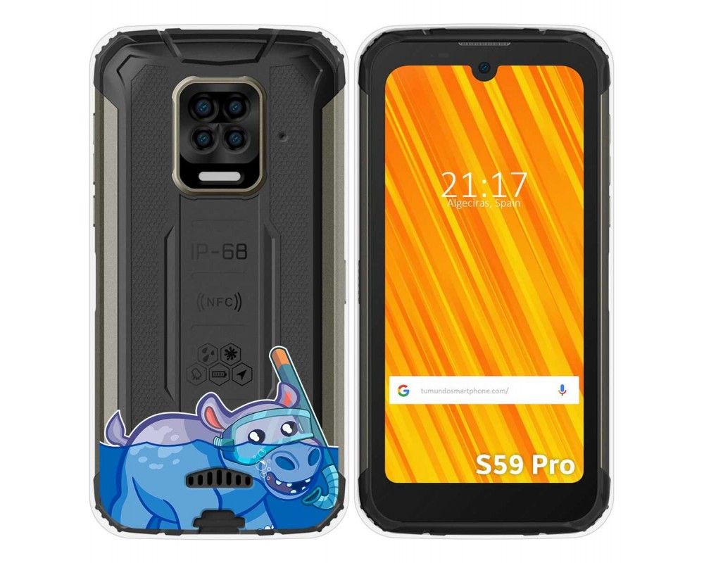 Custodia In Pelle Per DOOGEE S59/S59 Pro - Portafoglio Con Supporto, Fibbia Rame, Retro Nero - 6