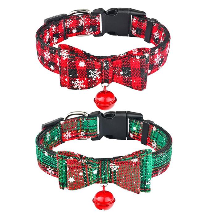 Gorro De Navidad Para Gatos Collar De Navidad Para Perro, Pajarita Para Perros, Diseño De Copo Collar Perro Navidad