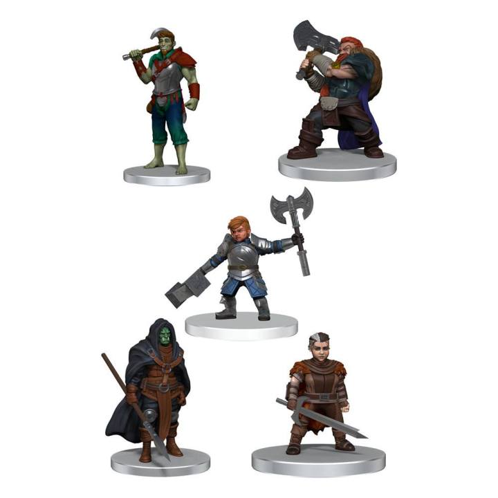 Wizkids 82639 - Miniature Non Verniciate Critical Role: Mago Umano Femmina E Guerriera Sacra Halfling Femmina (2 Pezzi)