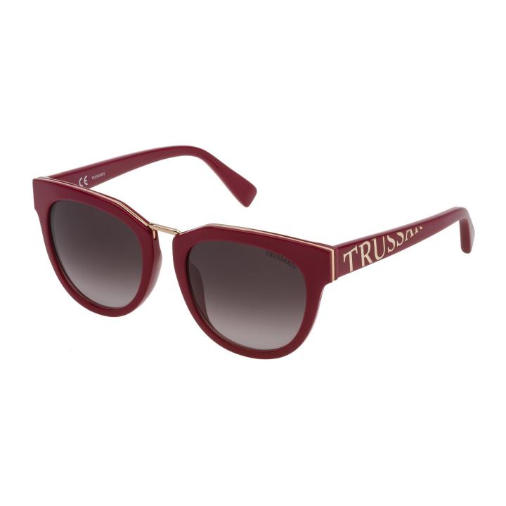 Lunettes De Soleil Trussardi STR321FQ 09NJ - Monture Dorée 67/12/145 - UV400 - Neuf Avec Étiquettes