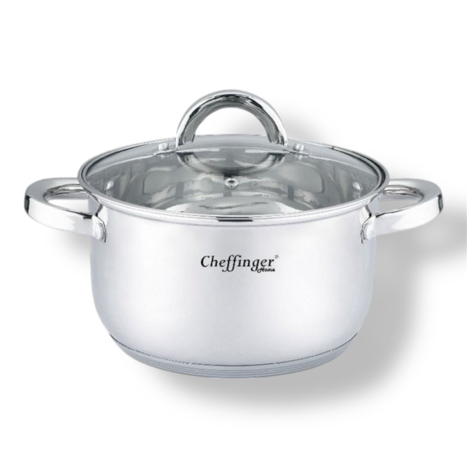 Olla Cheffinger con tapa - 18 cm - 20 CM - 28 CM - Acero inoxidable - Inducción - 10 LITROS - 2.9 LITROS - 3.9 LITROS