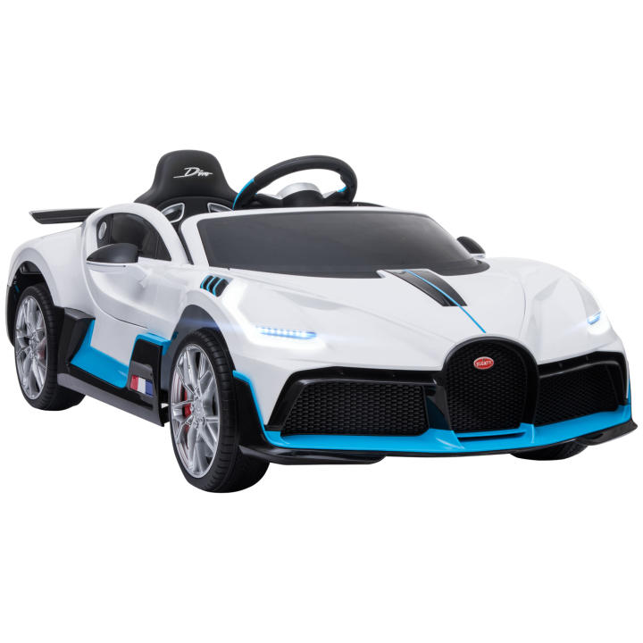 HOMCOM Tractor Eléctrico Con Remolque Para Niños 3-6 Años Con Control Remoto Y Cinturón De Seguridad 136,5x50x52,5 Cm Azul | España