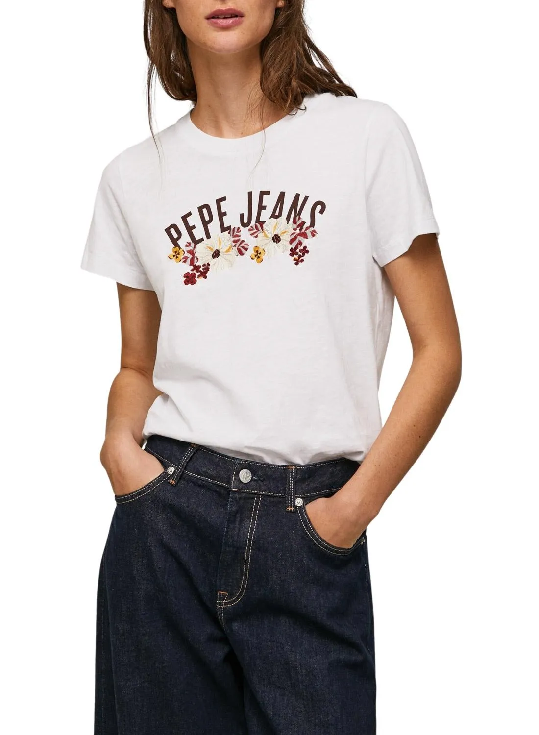 Camiseta Pepe Jeans Rosemery Blanco Mujer | Miravia