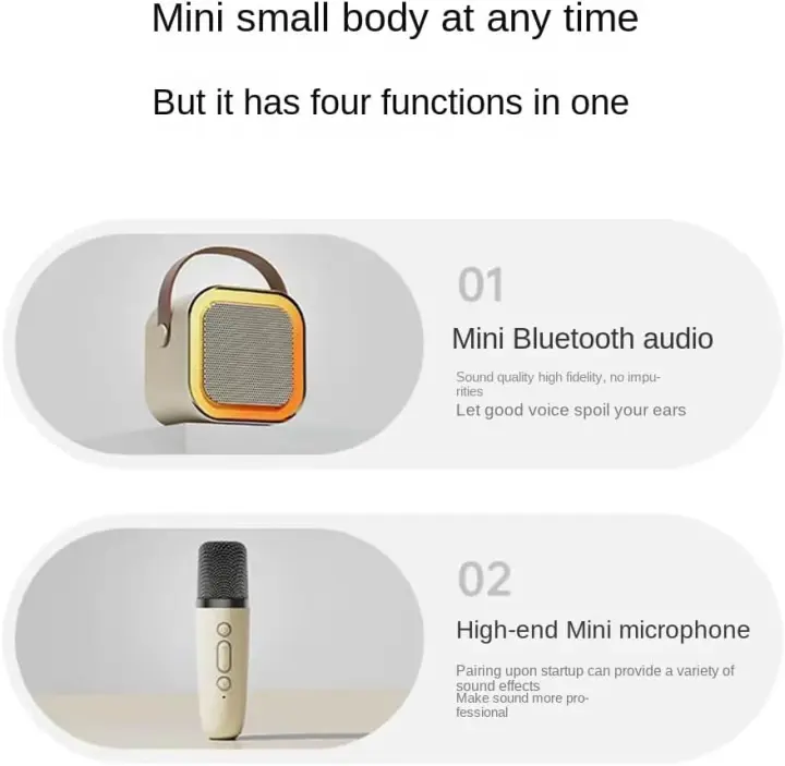 Mini Máquina De Karaoke, Micrófono Portátil Y Caja De Sonido, Ktv