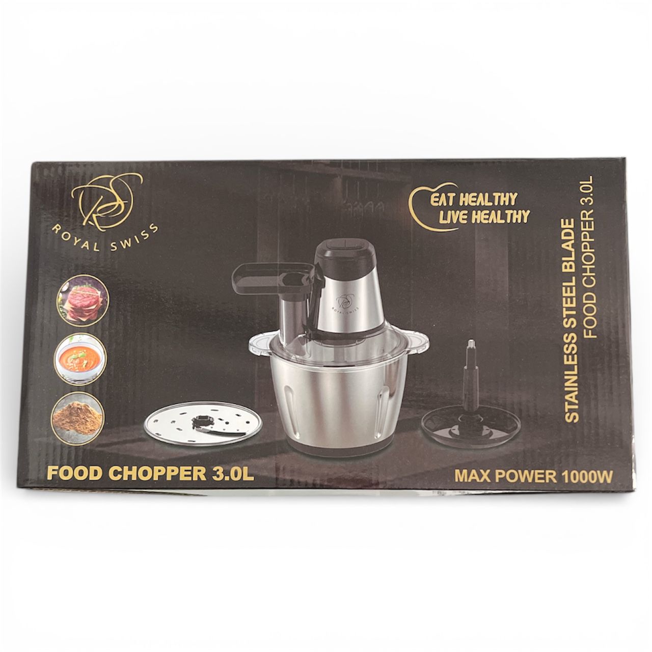 PICADORA ROYAL SWISS - POTENCIA 1000W - CAPACIDAD 3 L