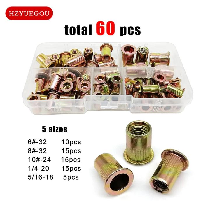 120pc Steel Nutsert / Rivnut Kit – 6/32, 8/32, 10/24, 1/4, 5/16, 3/8 Sizes | Imperial Brand