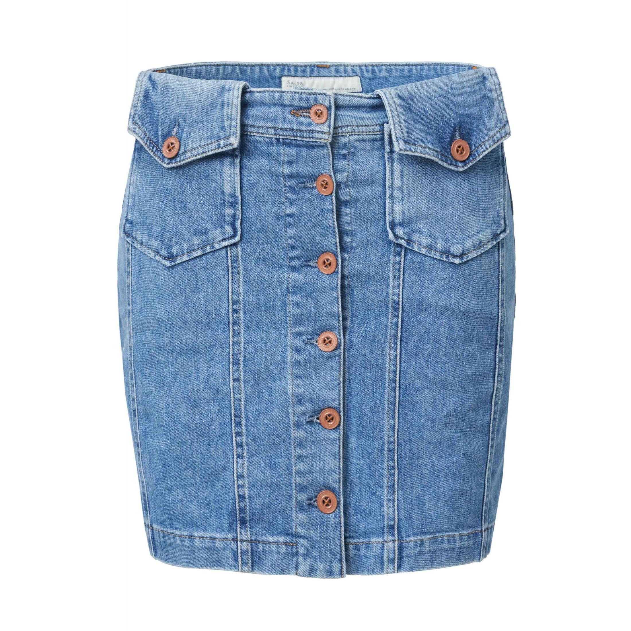 Salsa Jeans Falda vaquera Push In Secret Glamour con botones Miravia