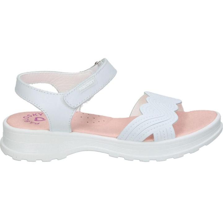 Pablosky 411100 – Sandali Per Bambine E Ragazze, In Pelle Naturale Con Fodera InTech, Suola Gomma Antiscivolo, Tecnologia Green System, Made In Spain