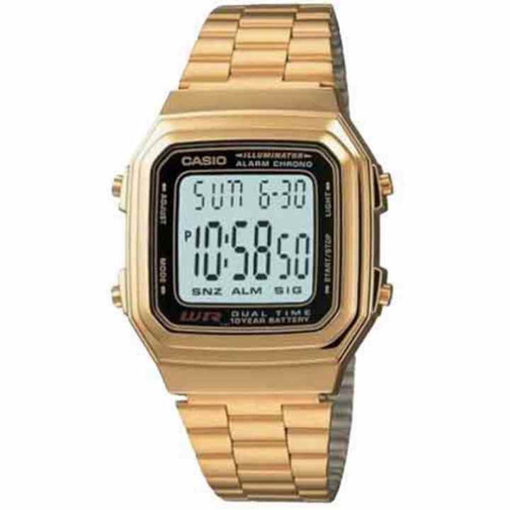 Casio Reloj digital dorado y negro - Oro/Talla única DB-360G-9A, Oro,  Digital