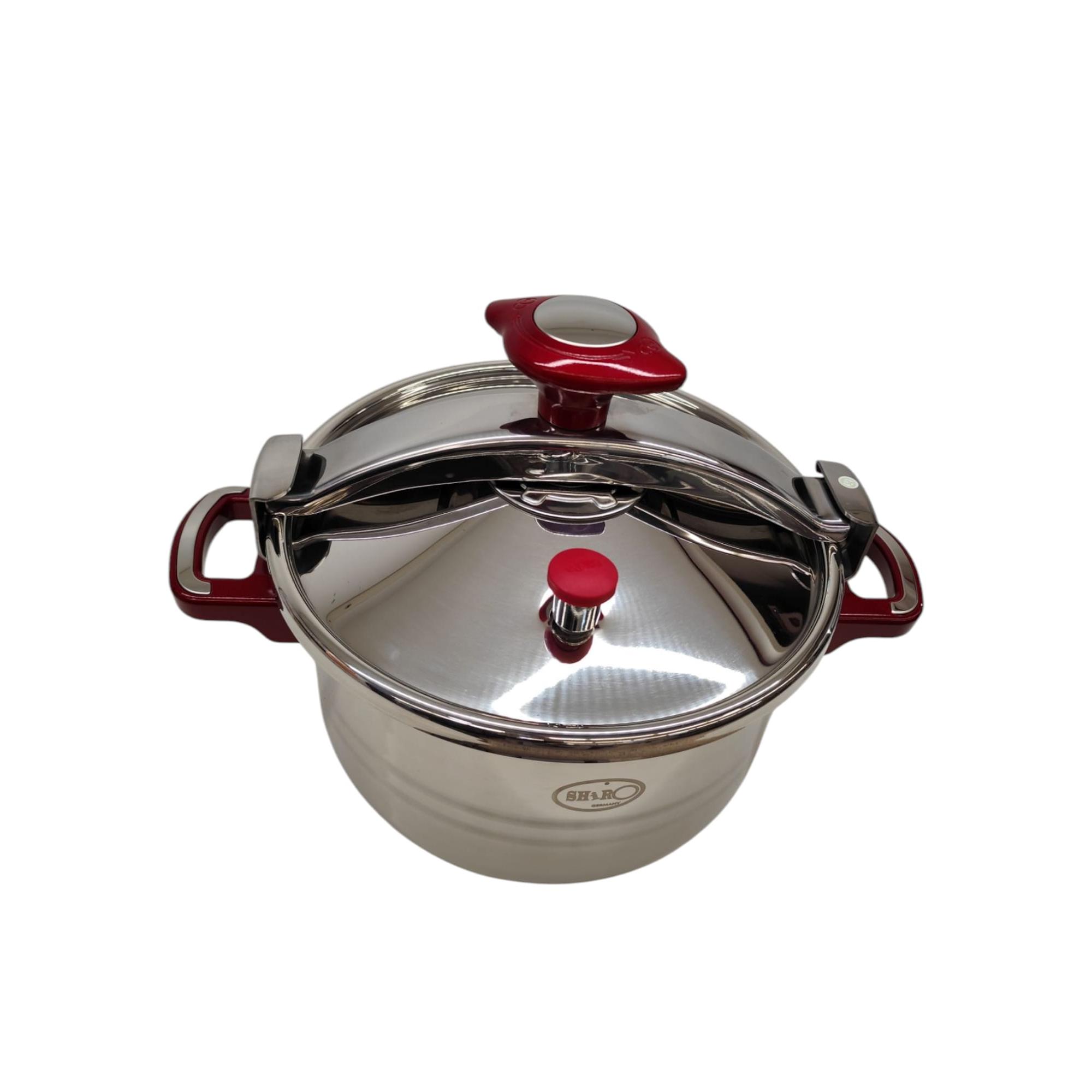 3 EN 1 - OLLA A PRESION 4 LITROS - OLLA INDUCCION - ACERO INOXIDABLE - SH-CSAC2204L  - 4L- OLLA RAPIDA - APTA LAVAVAJILLAS - APTA PARA TODO TIPO DE FUEGOS - OLLA EXPRESS - OLLA A VAPOR - CUS CUS - CONJUNTO DE OLLAS