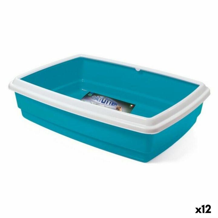 Cat Litter Box Aimé Blue Plastic 54 x 40 x 14 cm main image 1