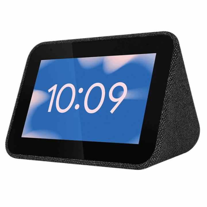 Pantalla inteligente lenovo smart clock gris con asistente de google new arrivals