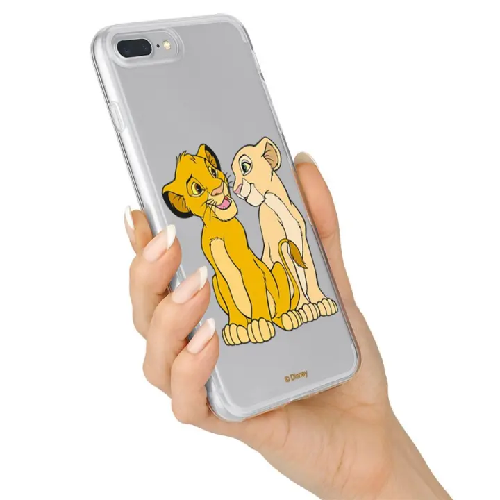 Funda para Xiaomi Redmi Note 10 5G Oficial de Disney Simba y Nala Silueta -  El Rey León
