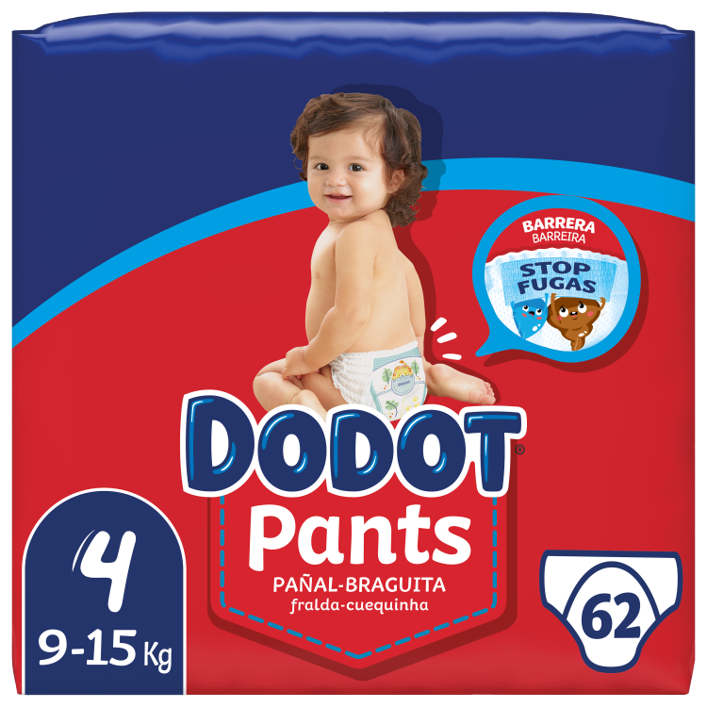 Paquete de pañales Dodot Pants (tallas 4, 5 y 6) por sólo 12.53€ ¡¡44% de descuento!!
