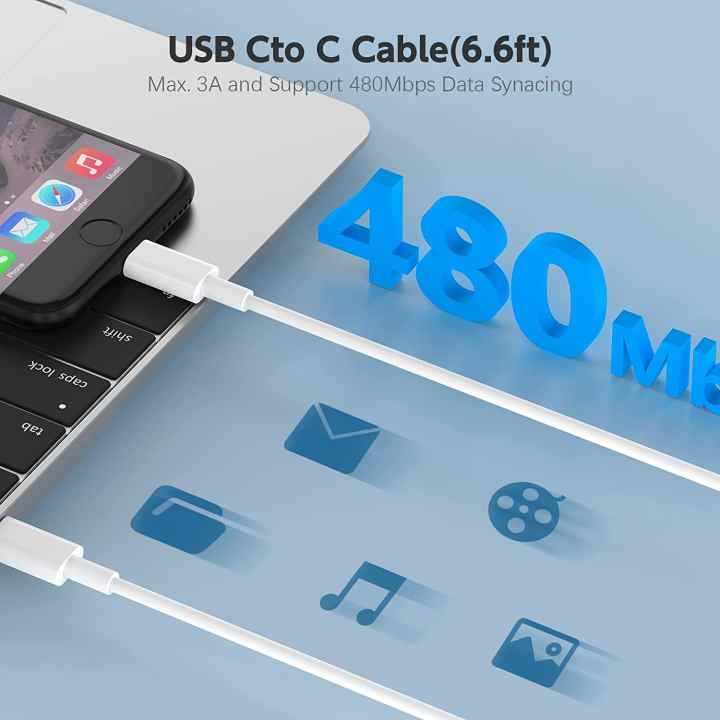 Cable de datos de carga rápida USB tipo C para iPad Pro 12,9/11 2018