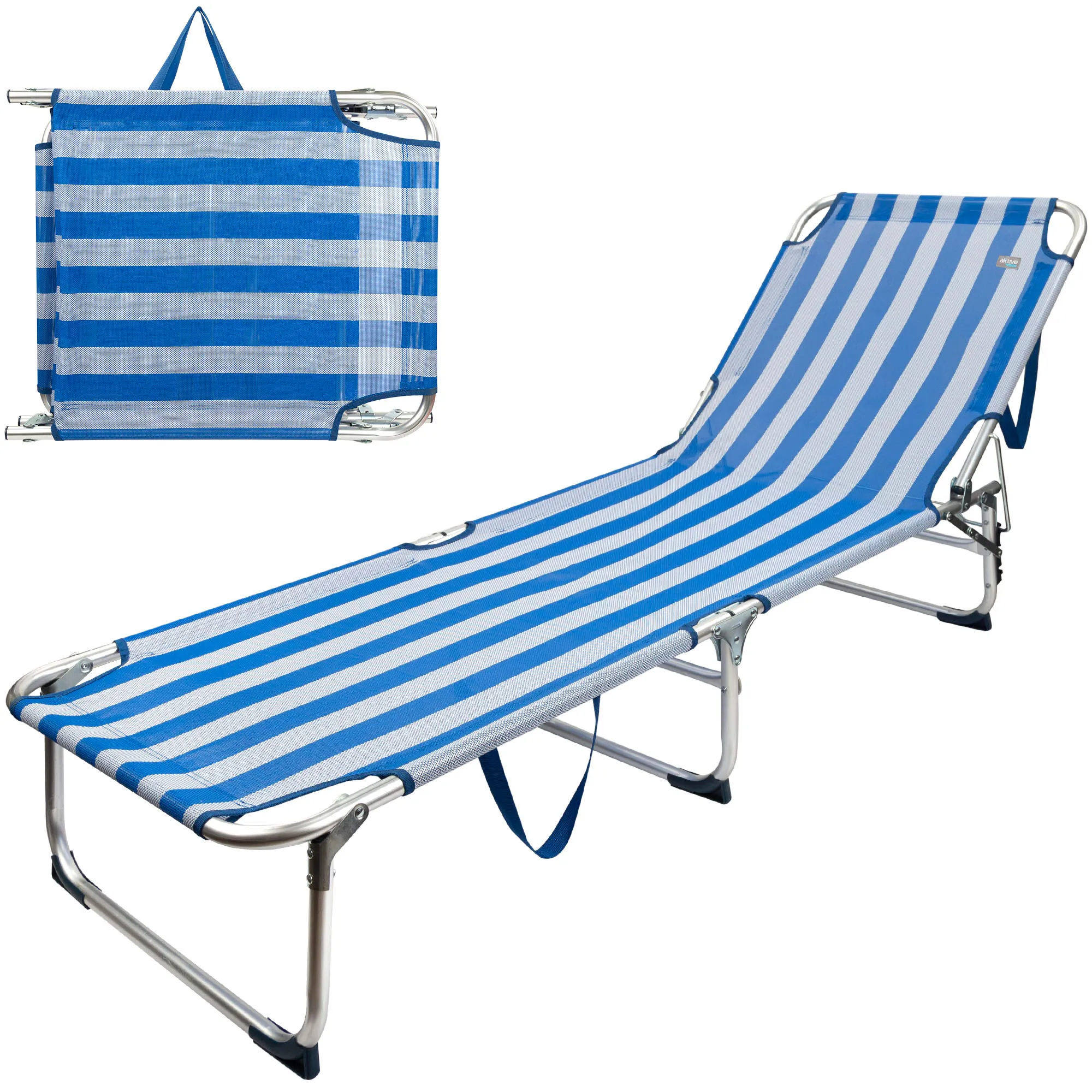 Tumbona plegable de aluminio 3 posiciones Aktive B