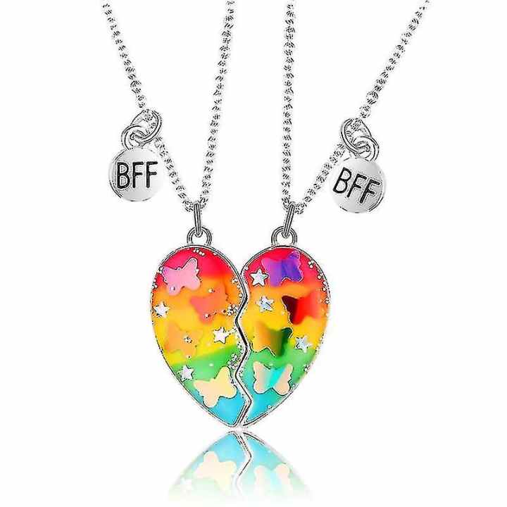 Fast Shipping 2x/set Best Friends Necklaces With Butterfly Sequin Bff ...