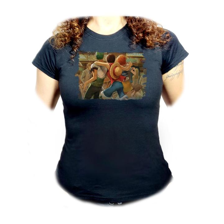 ABYSTYLE - Camiseta Nami De Una Pieza Negra, Negro