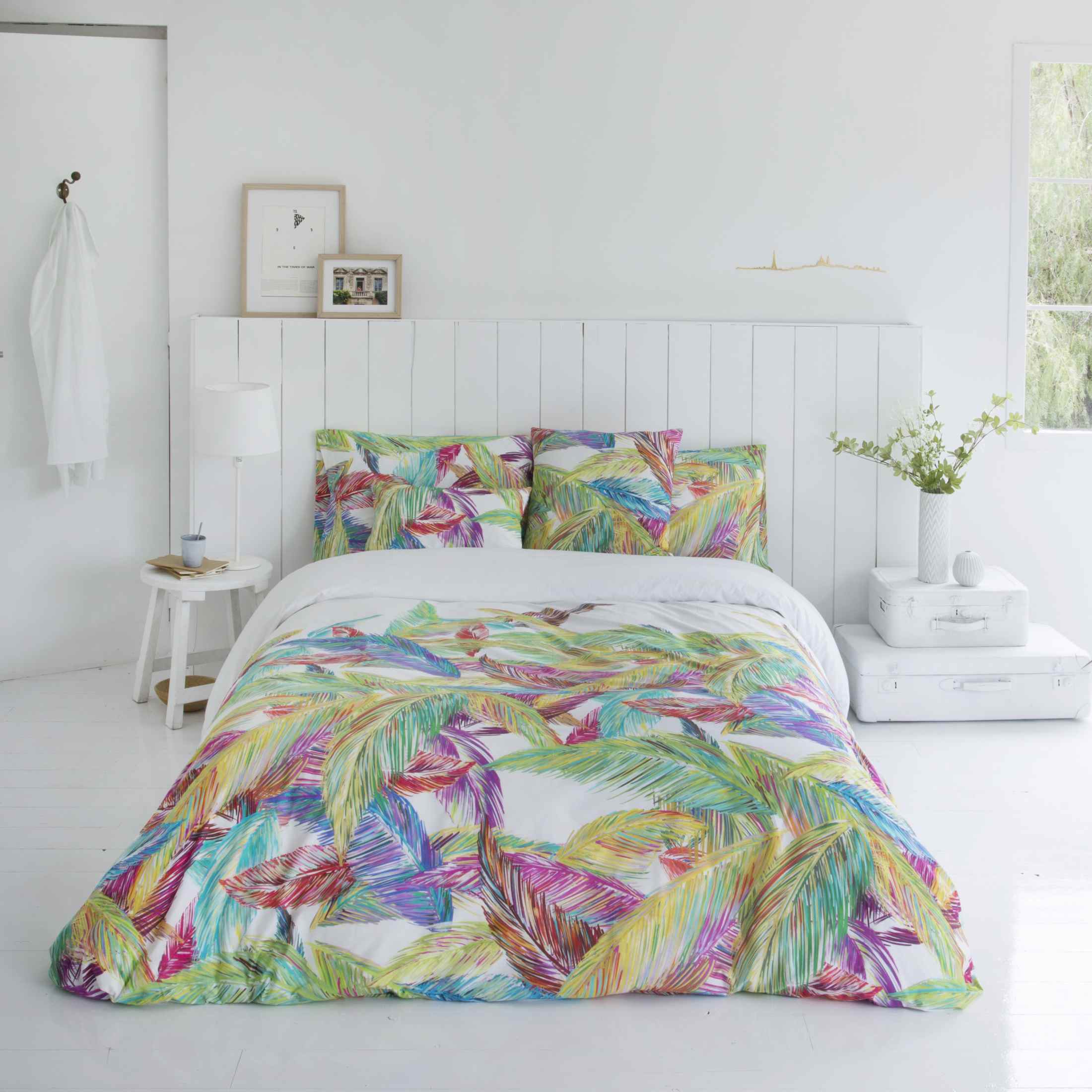 ETHERE MAISON | Copriletto jacquard Alessia reversibile in cotone blu per letto da 135 | leggero, traspirante e ad asciugatura rapida, 235 x 270 cm | ideale per il tempo libero