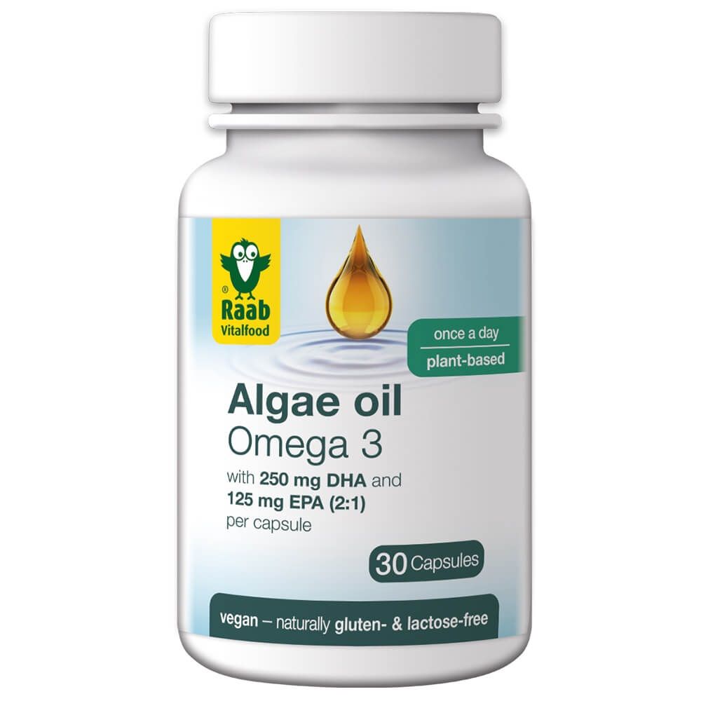 Aceite de alga omega 3 DHA y EPA Raab Miravia