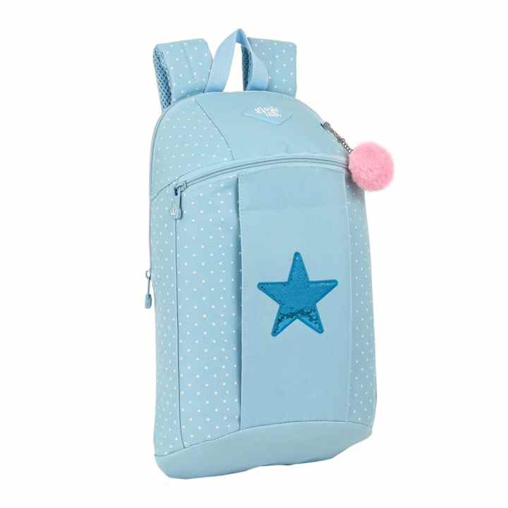 Safta GLOWLAB Hearts Mini-Rucksack – 25x13x30 Cm, Hellrosa, Für Kinder & Teens
