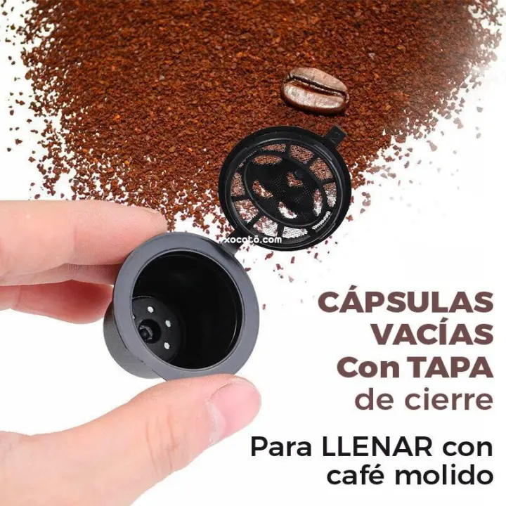 5 CÁPSULAS NESPRESSO Reutilizables Cápsula de Café Rellenable con