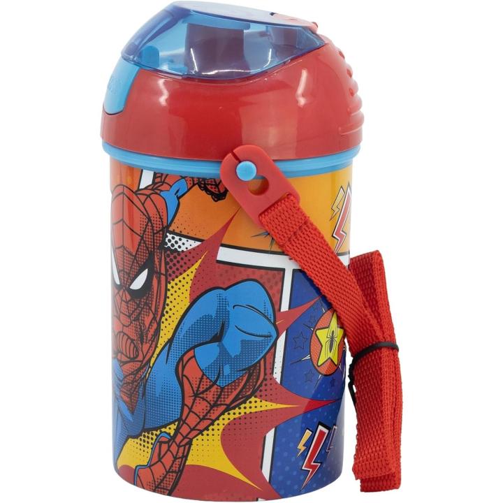 Botella Infantil Spider-Man 560 Ml - Libre De BPA, Con Tapón De Roscas