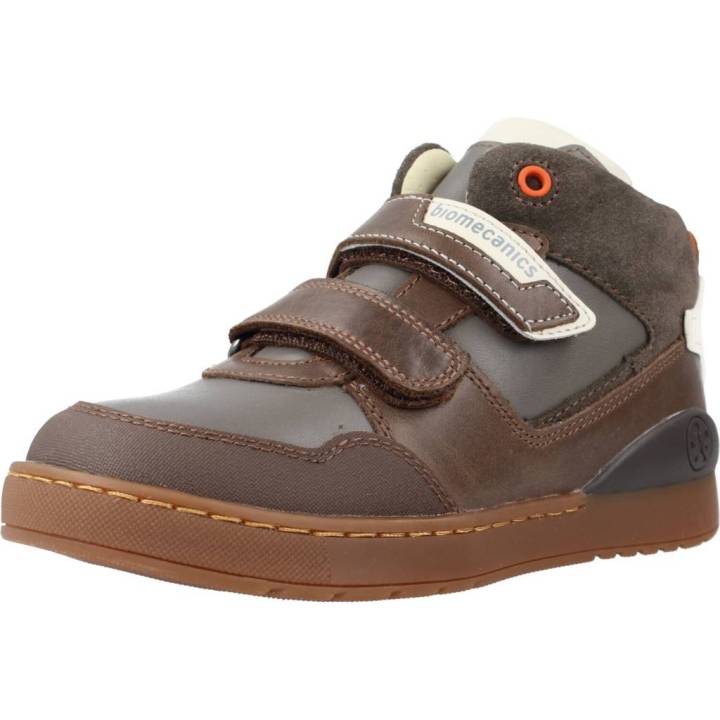Botines Biomechanics Para Niño - Cuero, Cierre Elástico, Suela Plana De 1 Cm