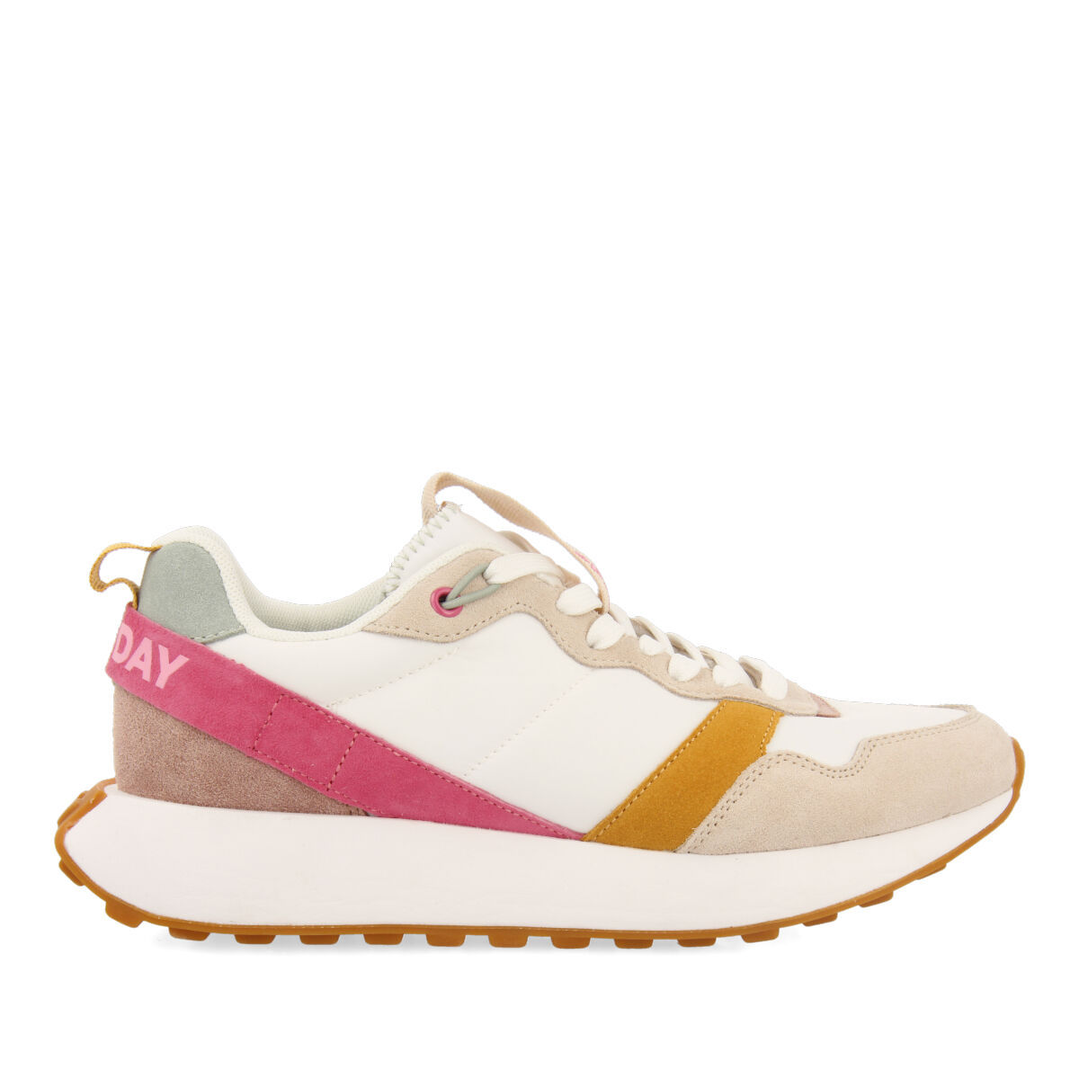 Gioseppo Sneakers fucsia de inspiración retro con detalles multicolor
