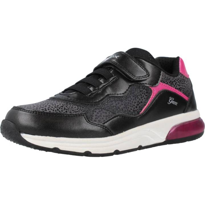 Geox J Spaceclub Girl A – Scarpe Da Ginnastica Bambina In Pelle, Con Chiusura Velcro