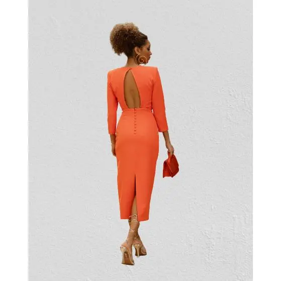 Vestido Pétalo Naranja · MIPHAI