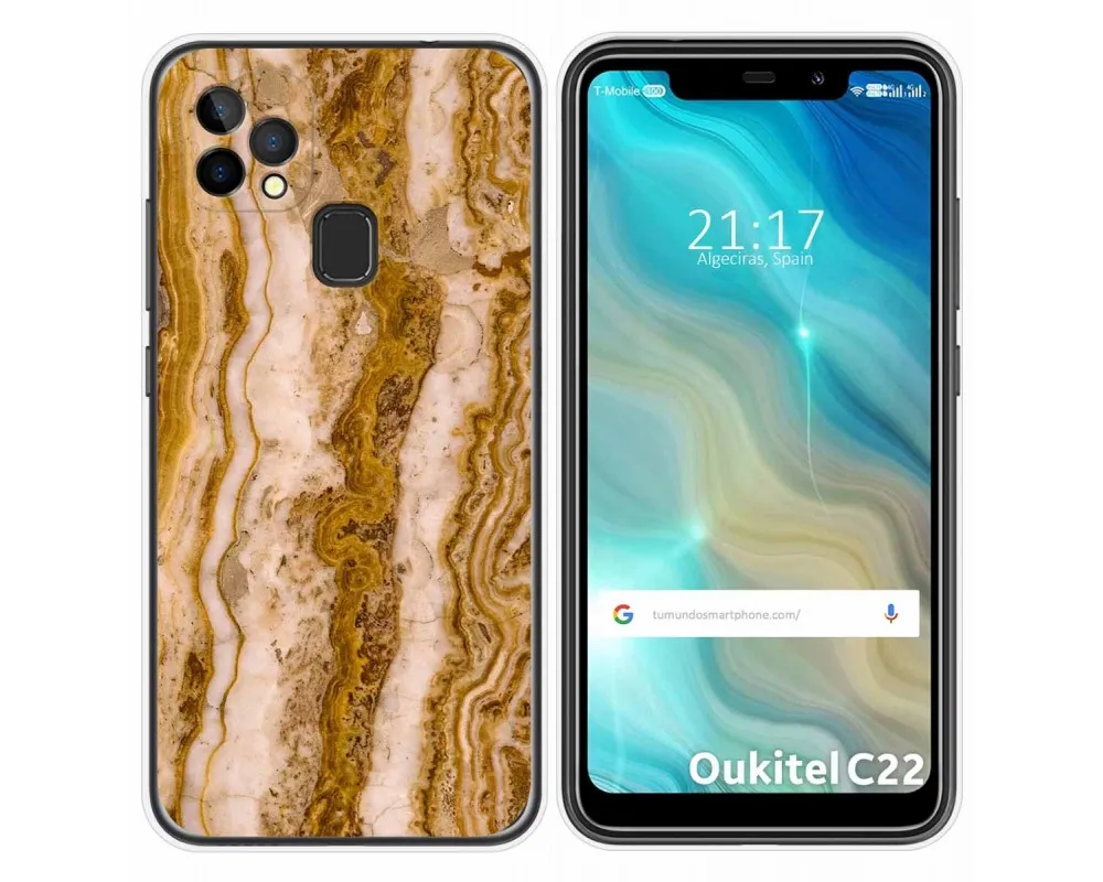 Cover Cadorabo Oukitel C22 Grigio: Il Portafoglio Smart Che Ami