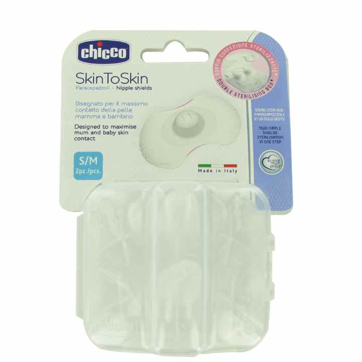 Chicco Skintoskin Silicone Nipple Protectors – Ultra-Thin & Transparent For Comfortable Breastfeeding – Set Of 6 With Sterilizing Box