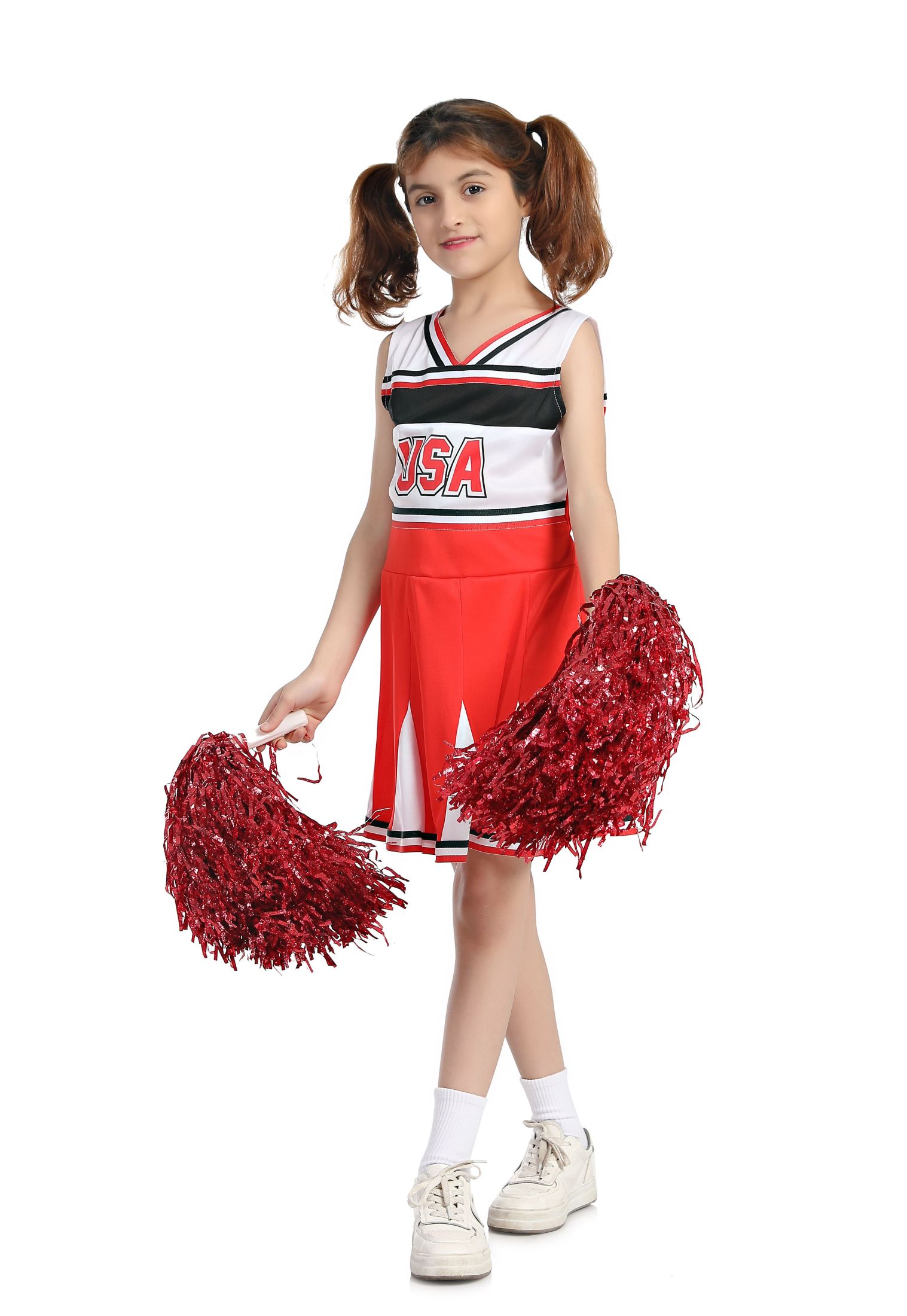 Disfraz Animadora Niña Para Cheerleader Costume Halloween Carnaval