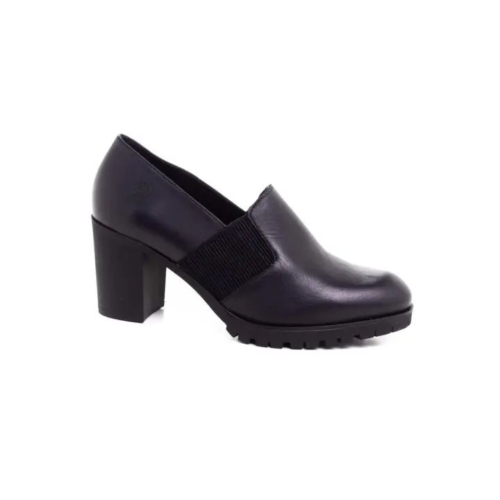 Botines negros planos de piel para mujer Pitillos 5305