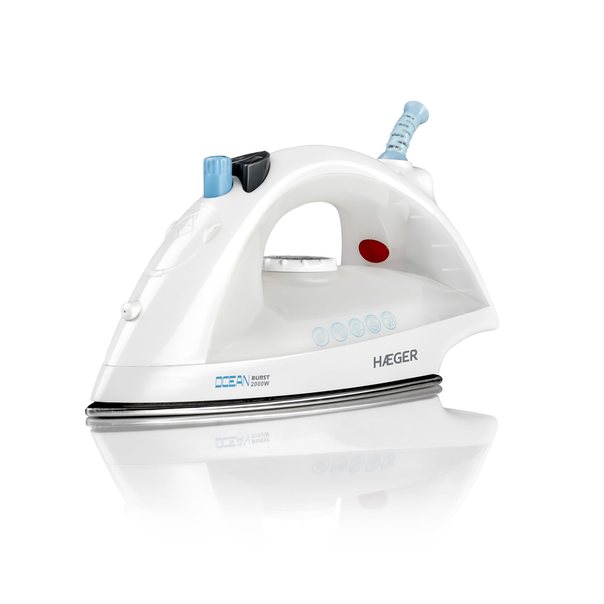 HÆGER OCEAN BRUST – Plancha de Vapor, Suela INOX, 2.000W